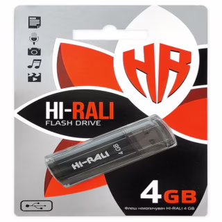 USB флеш накопитель Hi-Rali 4GB/ HI-4GBSTBK (Гарантия 3 года)