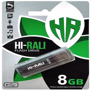 USB флеш накопитель Hi-Rali 8GB/ HI-8GBSTBK (Гарантия 3года)