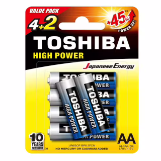 Акумулятор Toshiba LR6/AA/Алкаліновий Високої Потужності