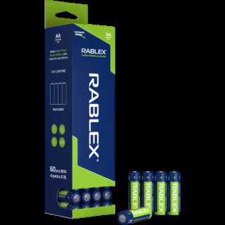 Батарейка Rablex LR6 AA Super Power Alkaline (60 шт в пачці)