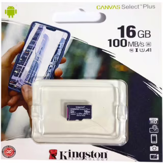 Карта пам'яті micro SDHC Kingston (UHS-1) 16GB клас 10 (без адаптера) (Гарантія 3 роки)