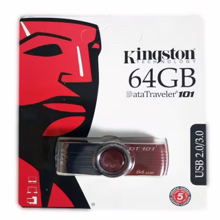 USB флеш накопичувач Kingston DT101 64Gb Red (DT101 G2) (Гарантія 3 роки)