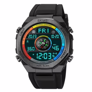 Годинники наручні SKMEI 2209CKBK, COLORFUL/BLACK, Компас, Педометр, 10351