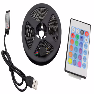 Світлодіодна стрічка RGB кольорова USB / 5050 / 7572 / 2 м