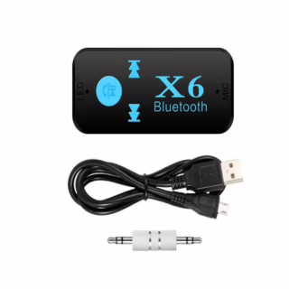 Бездротовий адаптер AUX Bluetooth-приймач BT-X6 / 3,5ММ JACK, HANDSFREE В АВТО / 6948