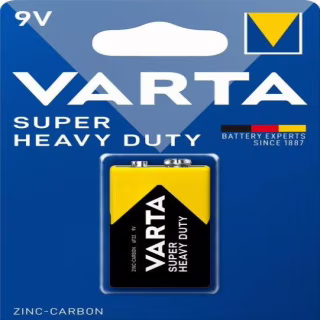 Батарейка VARTA SuperHeavy Duty Крона 6F22 / 9V / соляна / БЛІСТЕР