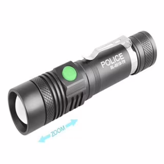 Ручной фонарь Police BL-518-T6, 18650, Zoom, ЗУ Type C