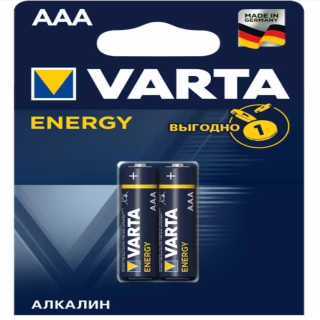 Батарейка Varta LR3/AAA Energy 2 шт/ Алкалінова