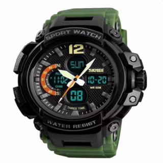 Часы наручные SKMEI 1343AG, ARMY GREEN, 9744