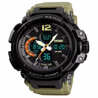 Годинники наручні SKMEI 1343KH, KHAKI, 9746