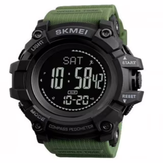 Годинники наручні SKMEI 1356AG, ARMY GREEN, Компас, 9748
