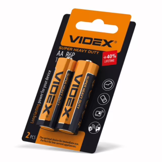 Батарейка Videx R6/AA, соляна, 2шт