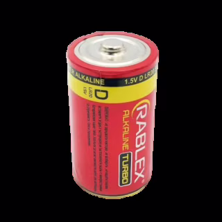 Батарейка Rablex LR20/D2/2шт, TURBO, Лужна