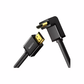 Кабель мультимедийный HDMI M to HDMI M 1.0m 90° corner HD103 black Ugreen (10172)
