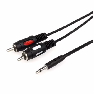Кабель мультимедийный 3.5mm M to 2xRCA M 1.8m Atcom (10707)