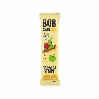 Цукерка Bob Snail Равлик Боб Яблуко Груша, страйп, 14 г (4820206080714)