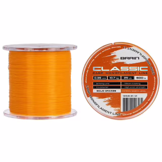 Волосінь Brain Classic Carp Line (solid orange) 600m 0.35mm 25lb 10.7kg (1858.81.12)