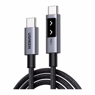 Дата кабель USB-C to USB-C 1.0m PD 100W L509 black Ugreen (35501)