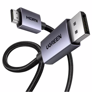 Кабель мультимедийный DisplayPort M to HDMI M 3.0m V2.0 4K30Hz DP125 black Ugreen (35843)