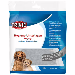 Пелюшки для собак Trixie з активованим вугіллям 60х60 см 10 шт (4047974233726)
