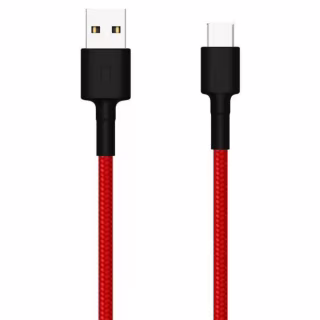 Дата кабель USB 2.0 AM to USB-C 1.0m Braide red Xiaomi (435419)