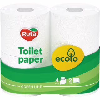 Туалетний папір Ruta Ecolo 2 шари 4 рулони (4820023747135)