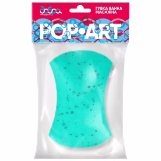Губка для купання Добра Господарочка масажна Pop-Art 160 х 110/90 х 55 мм (4820086521550)