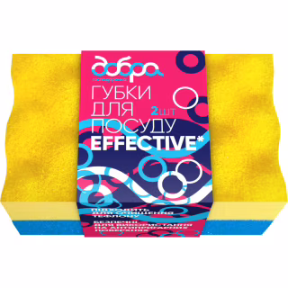 Губки кухонні Добра Господарочка Effective 2 шт. (4820086523066)