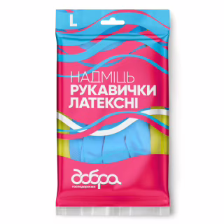 Рукавички господарські Добра Господарочка Латексні Надміць Розмір L (4820086523783)