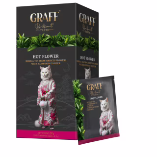Чай Graff Hot Flower Каркаде с ароматом малины 20 пакетиков х 1.5 г (4820279610641)