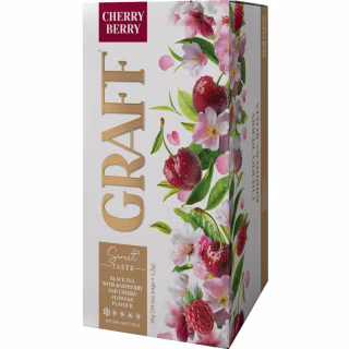 Чай Graff Cherry Berry с ароматом цветов малины и вишни 20x1.5 г (4820279612324)