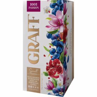 Чай Graff 1001 Passion з ароматом винограду та гранату 20х1.5 г (4820279612522)