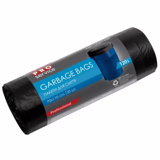 Пакети для сміття PRO service Standard LD Чорні 120 л 20 шт. (4823071615746)