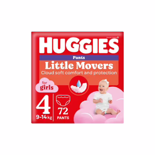Підгузки Huggies Little Movers/Pants 4 (9-14 кг) Box для дівчаток 72 шт (5029053564098)
