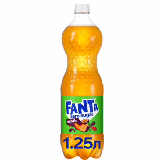 Напій Fanta Zero Sugar Exotic Безалкогольний сильногазований соковмісний 1.25 л (5449000211989)