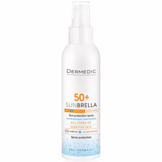 Засіб від засмаги Dermedic Sunbrella Сонцезахисний молочко-спрей для тіла SPF50+ 150 мл (5901643175269)