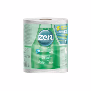 Паперові рушники Zen Professional Care 2 шари 770 відривів 100 м 1 рулон (5944582100312)