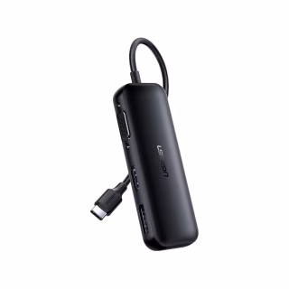 Переходник USB2.0 Type-C to VGA V1.2/HDMI V2.0b/DP V1.2a CM260 black Ugreen (60568)