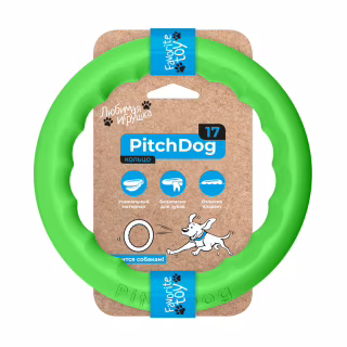 Іграшка для собак Collar PitchDog Кільце для апортування 17 см салатове (62365)