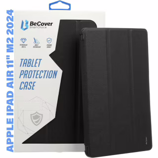 Чехол для планшета BeCover Tri Fold Soft TPU Silicone Apple iPad Air 11" M2/M3 (2024/2025) Black (711405)