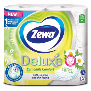 Туалетний папір Zewa Deluxe Ромашка 3 шари 4 рулони (7322540060133)