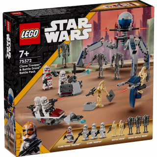 Конструктор LEGO Star Wars Клони-піхотинці й Бойовий дроїд. Бойовий набір 215 деталей (75372)