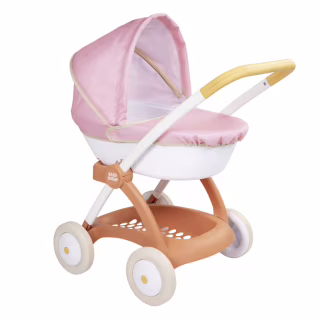 Коляска для ляльок Smoby Baby Nurse Теракотова пудра, люлька з корзиною, 18 міс.+ (7600254124)