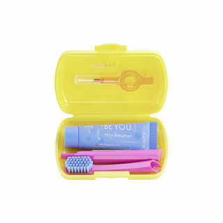 Набор косметики Curaprox Be You Yellow Дорожный гигиенический (7612412429862)