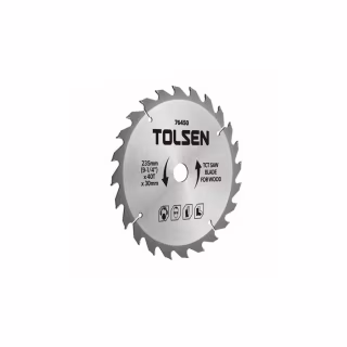 Диск пильний Tolsen з ТВС напайками по дереву 210х24Т*30мм (76440)