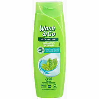 Шампунь Wash&Go З ментолом для всіх типів волосся 360 мл (8008970056821)