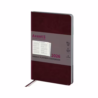 Тижневик Axent датований 2026 Partner City Soft 125х195, коричневий (8521-26-05-A)
