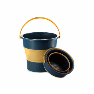 Відро складне СИЛА силіконове 4,6 л orange-black (961001)
