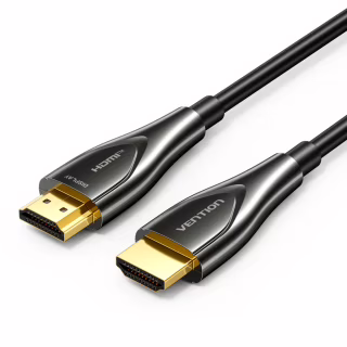 Кабель мультимедийный HDMI M to HDMI M 25.0m 4K60Hz fiber optic black Vention (ALSBS)