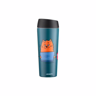 Термокружка Ardesto Coffee Тime Red Cat 450 мл Синя (AR2645CG)